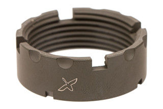 Forward Controls Design CN5F Billet Machined Castle Nut for A5 Length Receiver Extensions in OD Green has a rock solid installation.